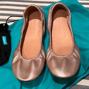 Tieks Rosé leather ballet flats, like new!  Sz 9